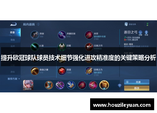 提升欧冠球队球员技术细节强化进攻精准度的关键策略分析